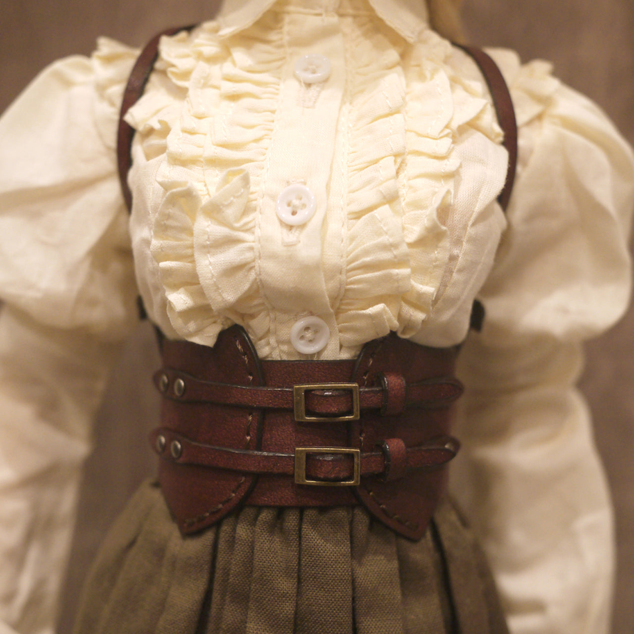 dollfie dream leather Underbust Harness