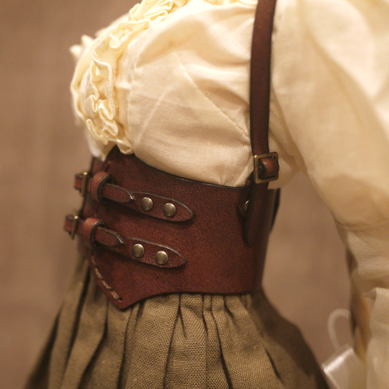 dollfie dream leather Underbust Harness