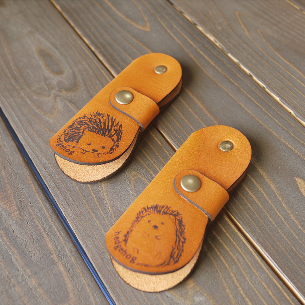 animal illustration key case