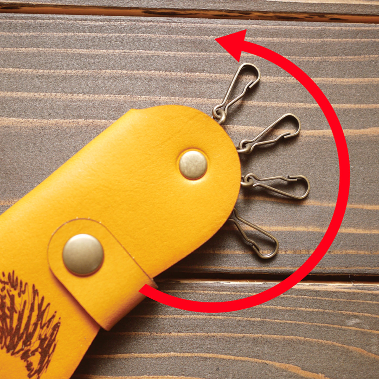 animal illustration key case