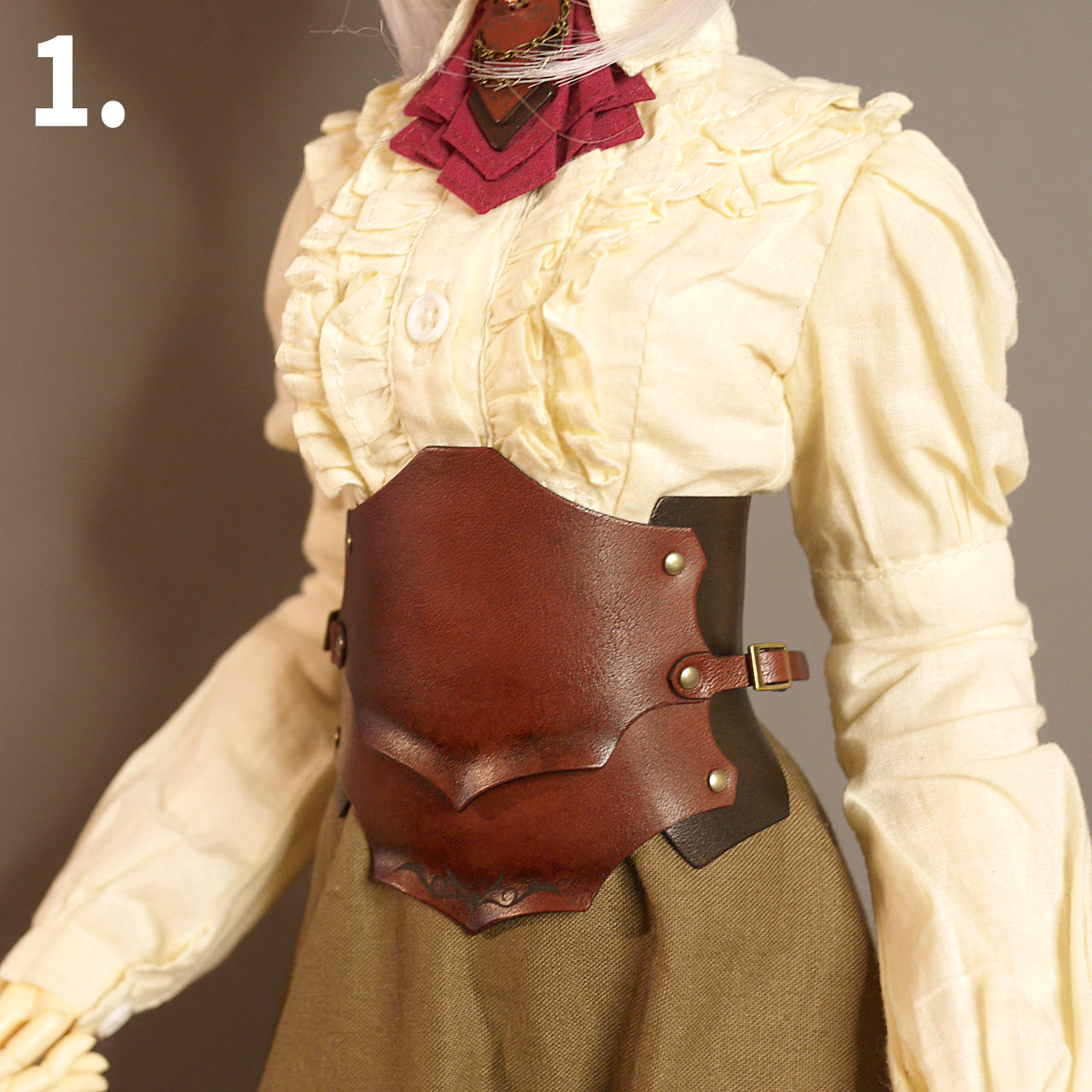 dollfie dream M size bust fantasy Leather Armor Set