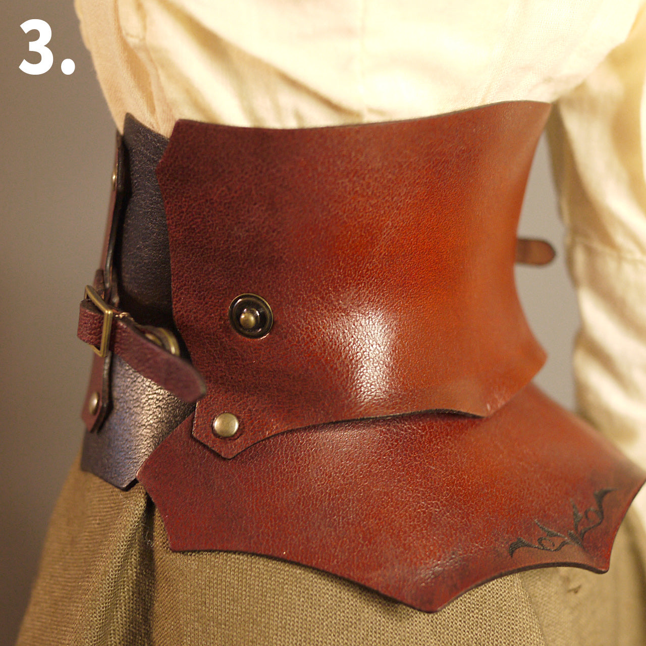 dollfie dream M size bust fantasy Leather Armor Set