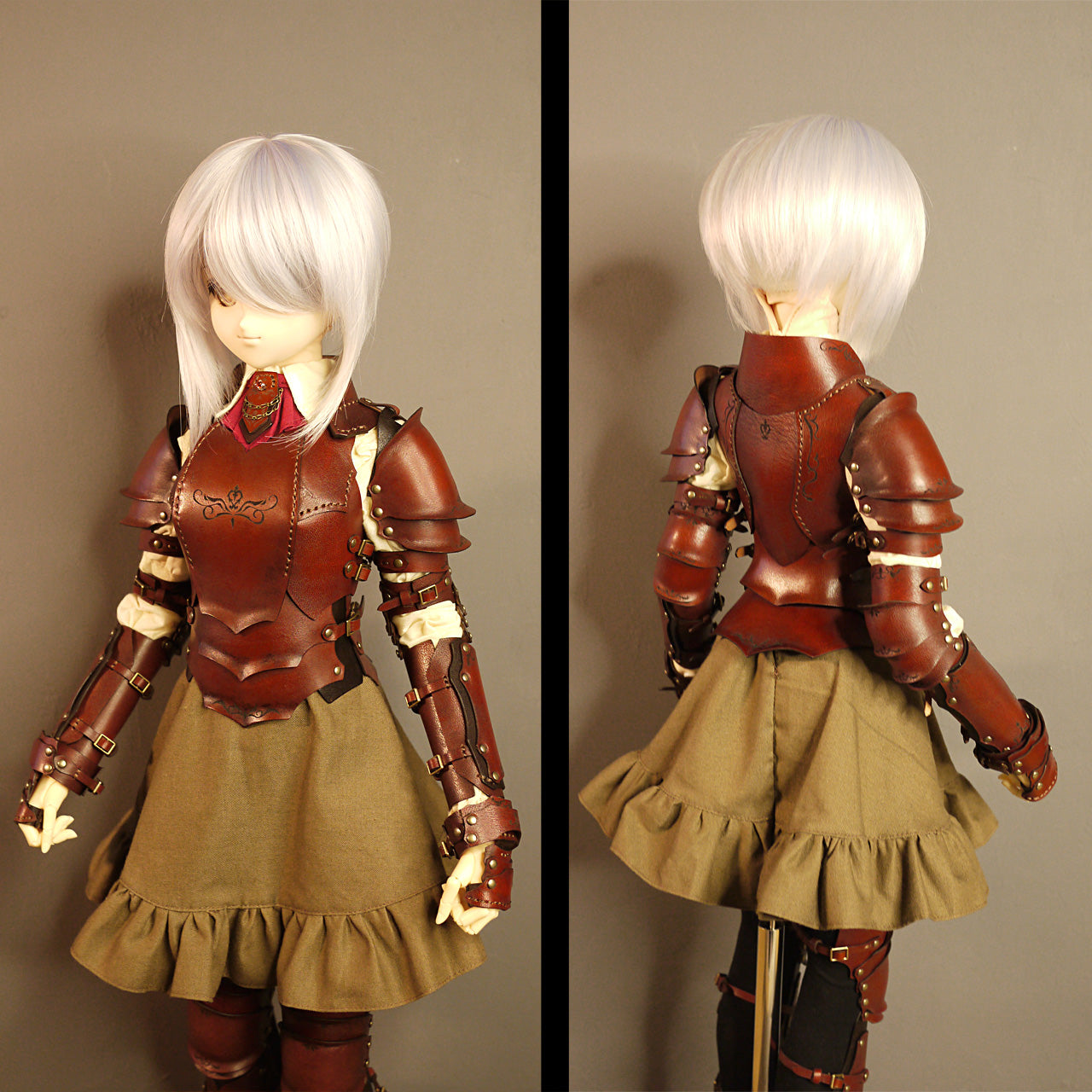 dollfie dream M size bust fantasy Leather Armor Set