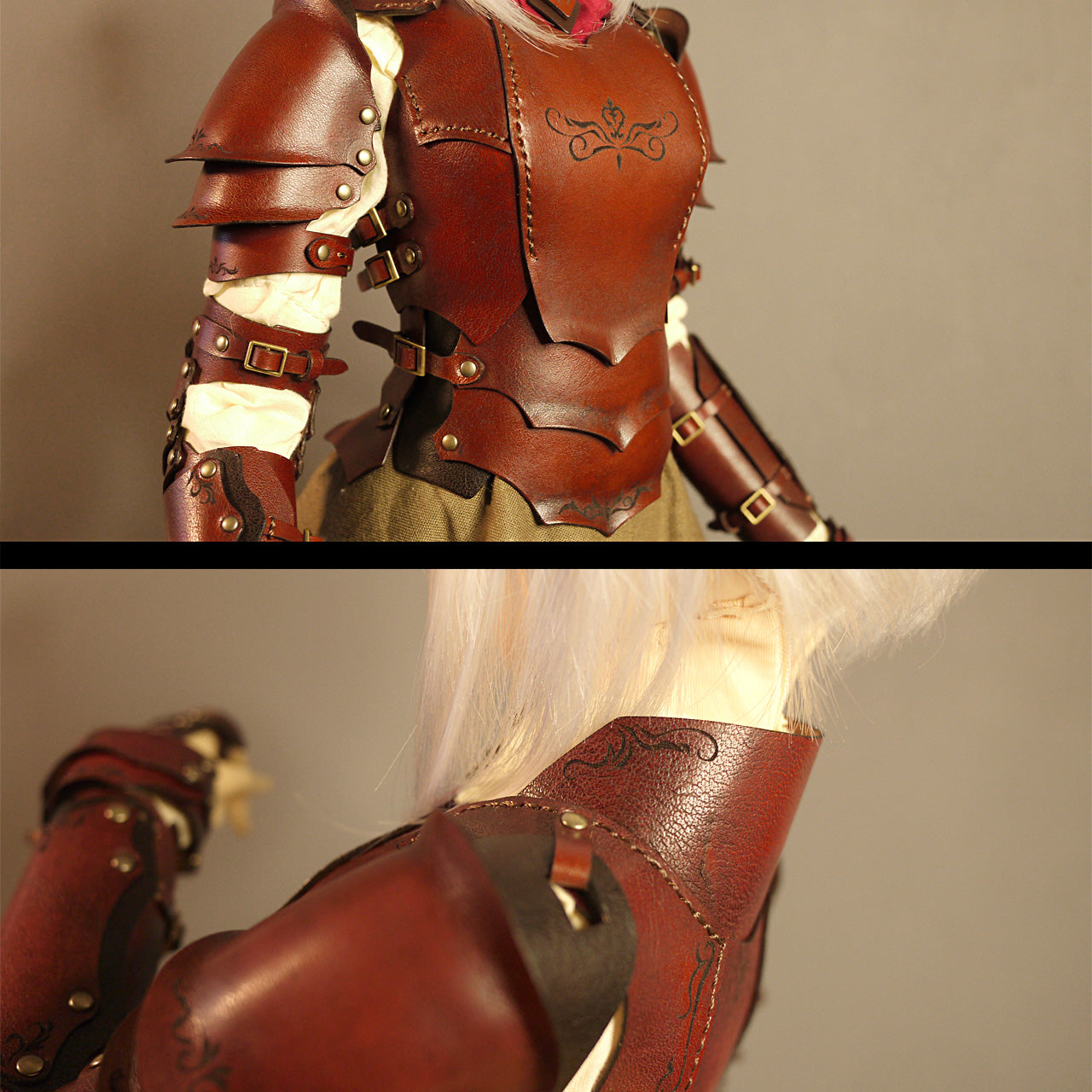 dollfie dream M size bust fantasy Leather Armor Set