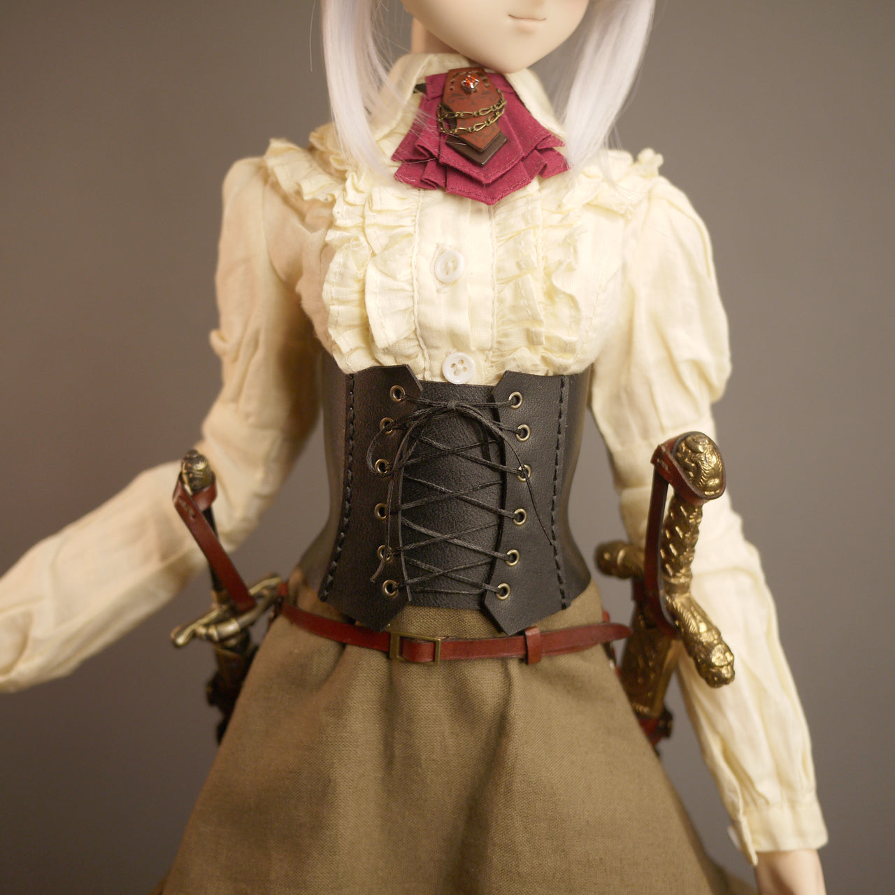 1/3doll fantasy sword belt (twin swords)