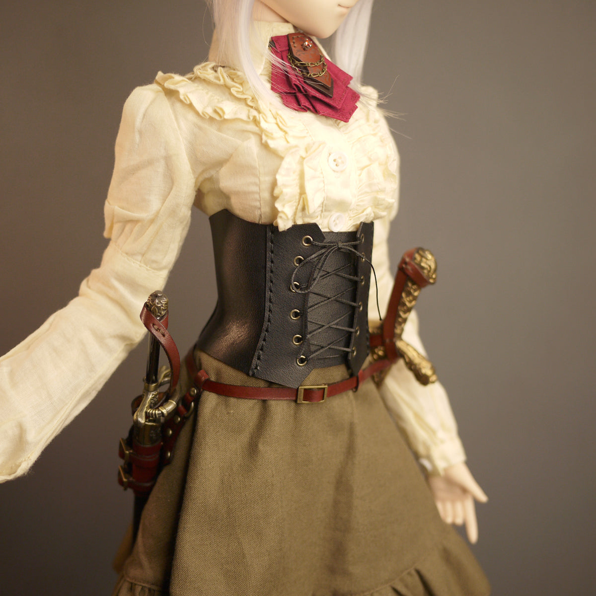 1/3doll fantasy sword belt (twin swords)