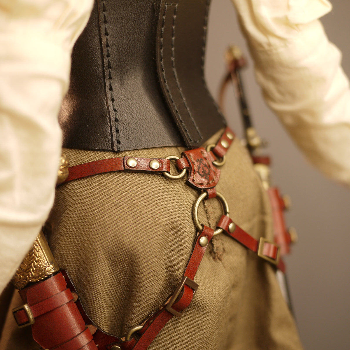1/3doll fantasy sword belt (twin swords)