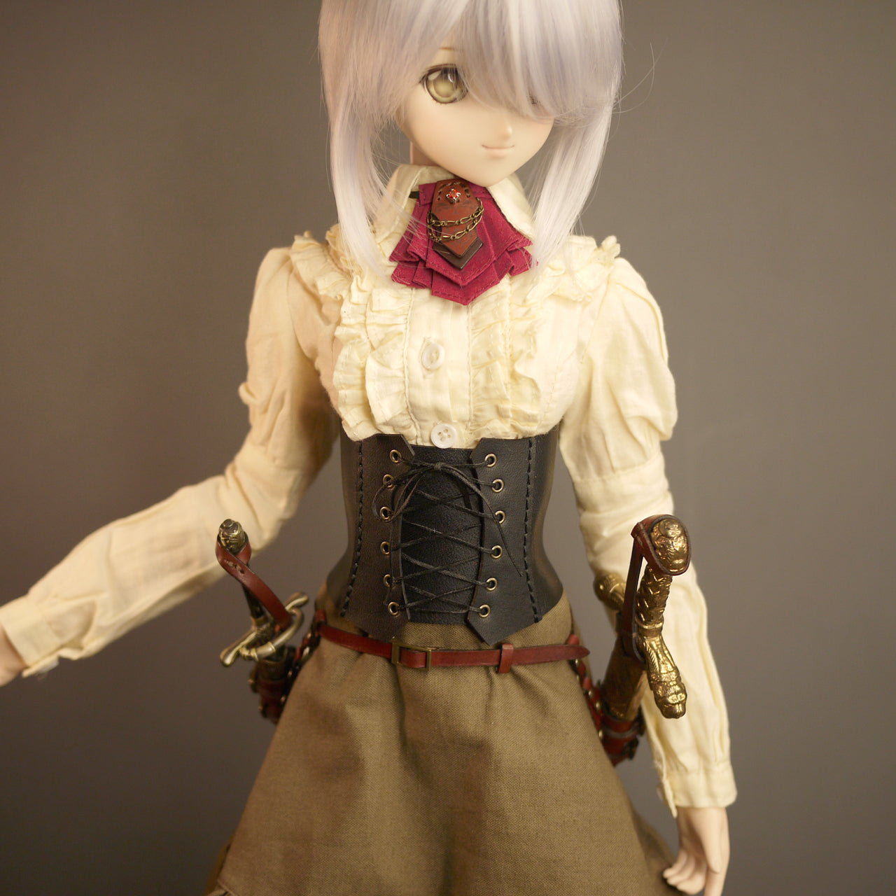 1/3doll fantasy sword belt (twin swords)