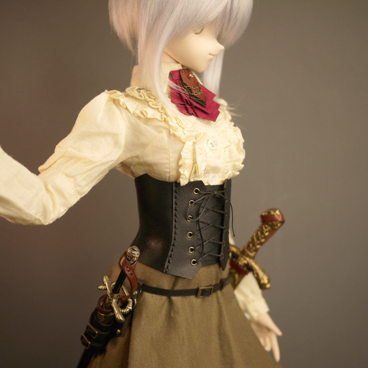 1/3doll fantasy sword belt (twin swords)
