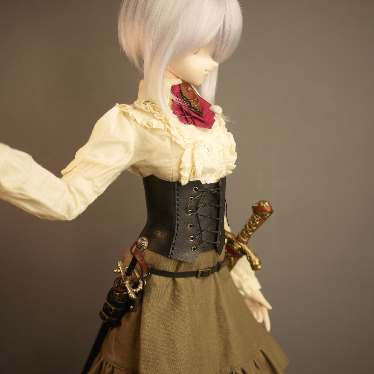 1/3doll fantasy sword belt (twin swords)