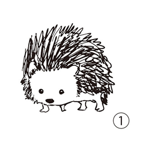 animal illustration  'gamaguchi' purse
